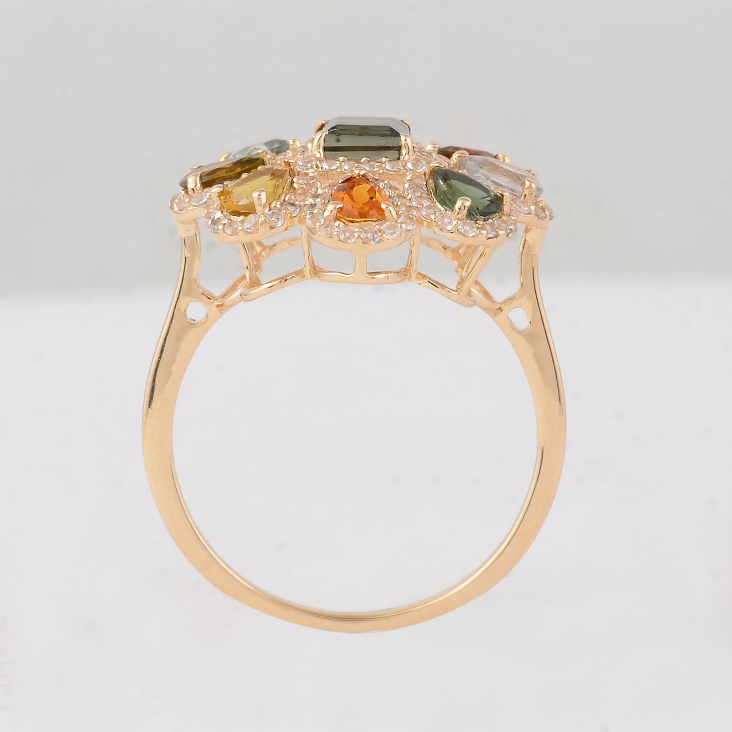 2.17 Ct Square Tourmaline 14K Gold Ring