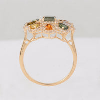 2.17 Ct Square Tourmaline 14K Gold Ring