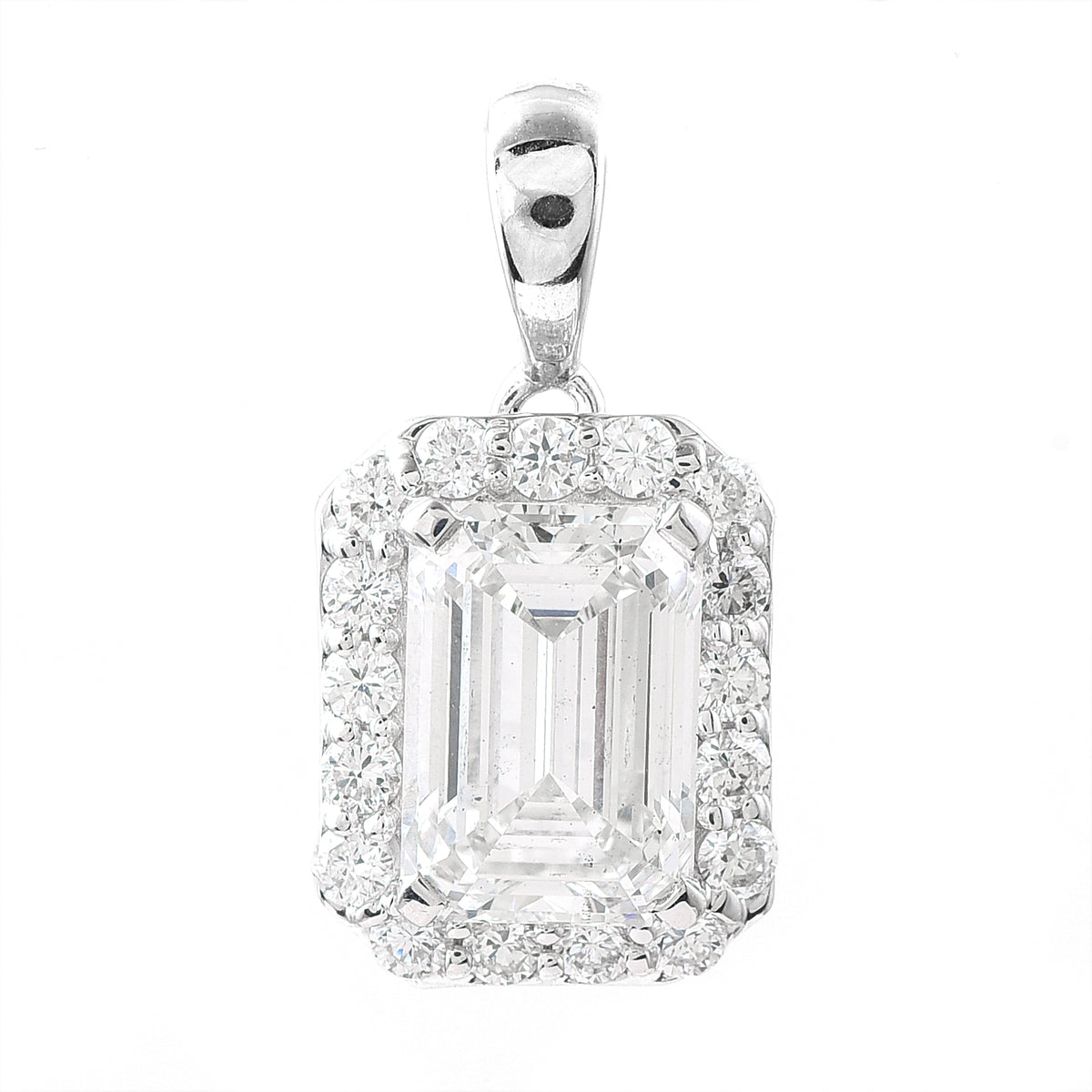 2.96 Carats Lab Grown Diamond 14K Gold Pendant