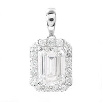 2.96 Carats Lab Grown Diamond 14K Gold Pendant