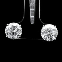 4.15 Carats Lab Grown Diamond 14K Gold Earrings