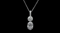 3.40 Carats Lab Grown Diamond 14K Gold Pendant