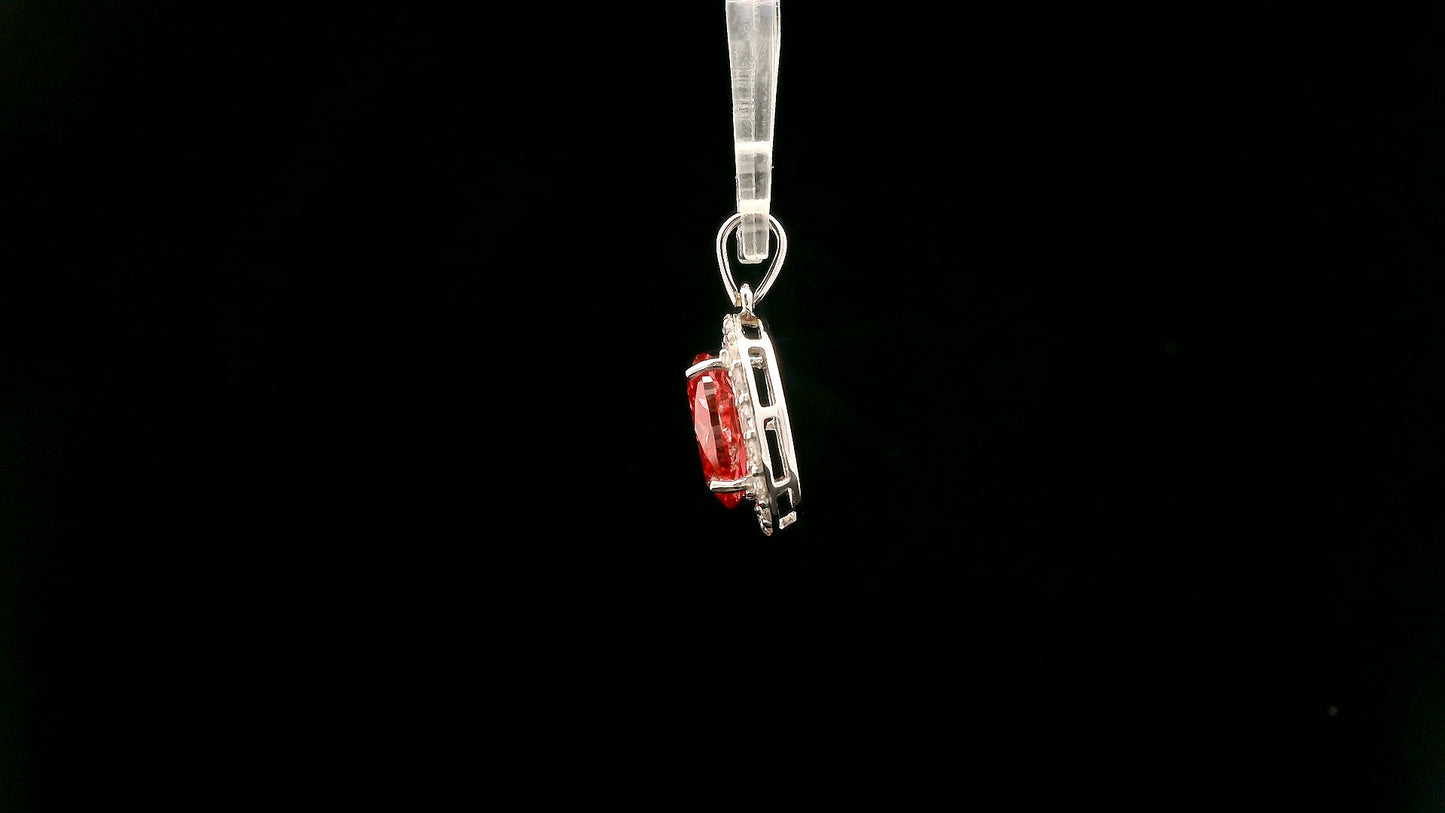2.41 Carats Pink Lab Grown Diamond 14K Gold Pendant