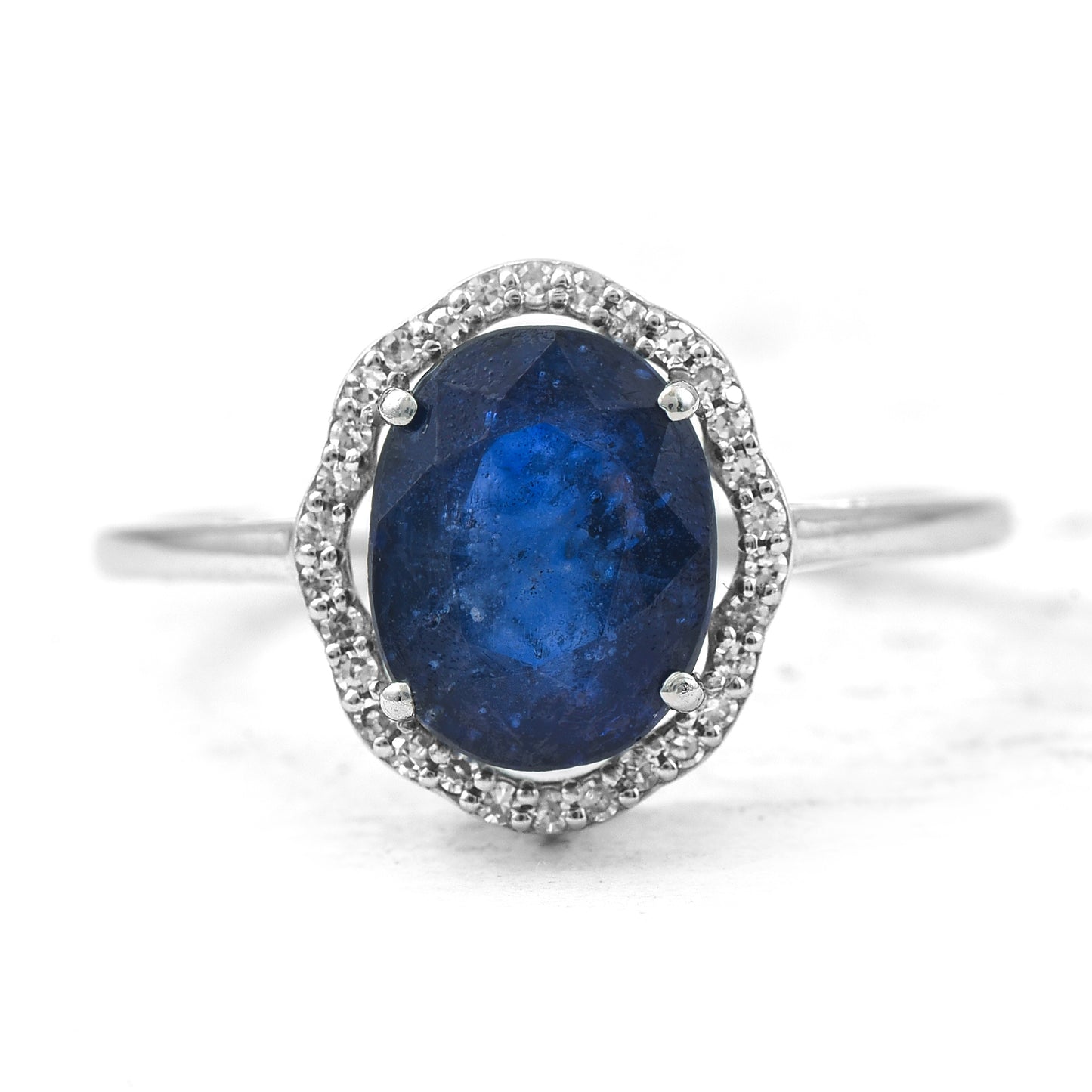 2.69 Ct Oval Mixed Cut Natural Sapphire 950 Platinum Ring