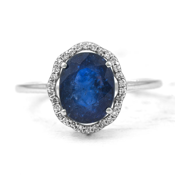 2.69 Ct Oval Mixed Cut Natural Sapphire 950 Platinum Ring