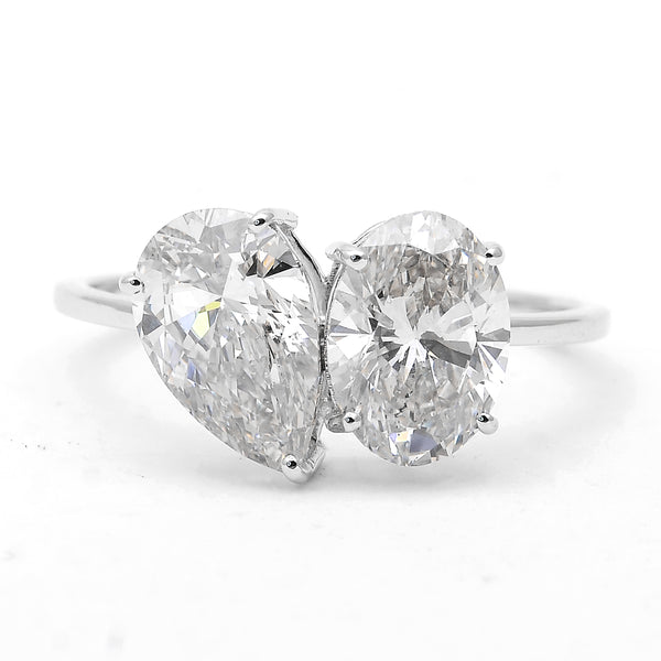 3.05 Carats Lab Grown Diamond 14K Gold Ring