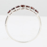 0.70 Ct Round Garnet 925 Sterling Silver Ring