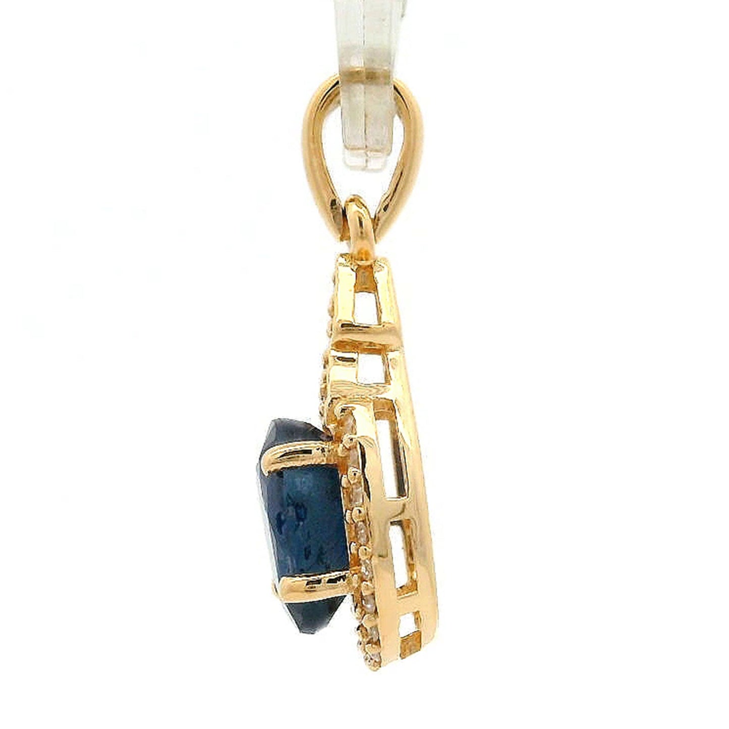 1.26 Ct Oval Sapphire 14K Gold Pendant